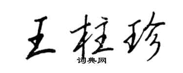 王正良王柱珍行书个性签名怎么写
