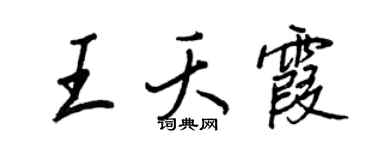王正良王夭霞行书个性签名怎么写