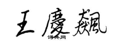 王正良王庆飚行书个性签名怎么写