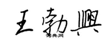 王正良王勃兴行书个性签名怎么写