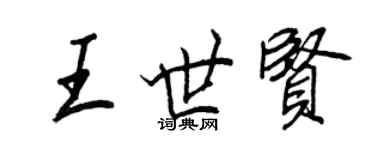 王正良王世贤行书个性签名怎么写