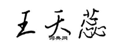 王正良王夭蕊行书个性签名怎么写