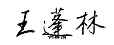 王正良王蓬林行书个性签名怎么写