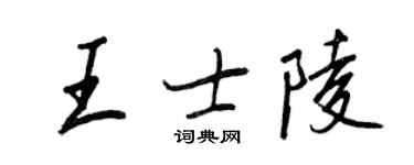 王正良王士陵行书个性签名怎么写