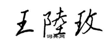 王正良王陆玫行书个性签名怎么写