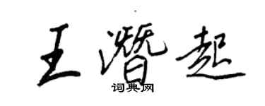 王正良王潜起行书个性签名怎么写