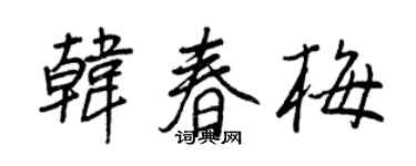 王正良韩春梅行书个性签名怎么写