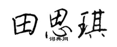 王正良田思琪行书个性签名怎么写