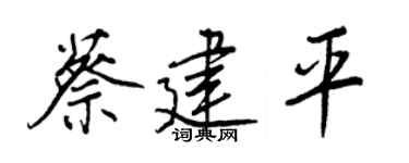 王正良蔡建平行书个性签名怎么写