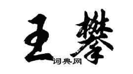 胡问遂王攀行书个性签名怎么写