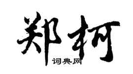 胡问遂郑柯行书个性签名怎么写