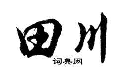 胡问遂田川行书个性签名怎么写