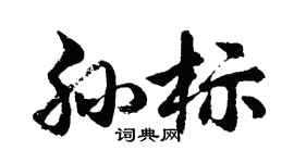 胡问遂孙标行书个性签名怎么写