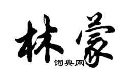 胡问遂林蒙行书个性签名怎么写