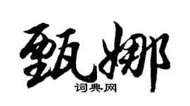 胡问遂甄娜行书个性签名怎么写