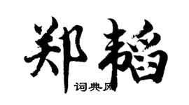 胡问遂郑韬行书个性签名怎么写