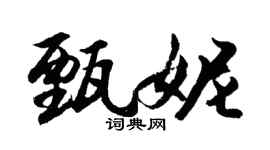 胡问遂甄妮行书个性签名怎么写