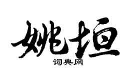 胡问遂姚垣行书个性签名怎么写