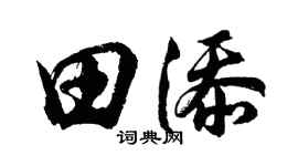 胡问遂田添行书个性签名怎么写