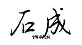 王正良石成行书个性签名怎么写