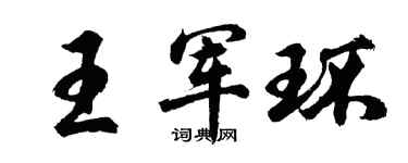 胡问遂王军环行书个性签名怎么写