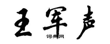 胡问遂王军声行书个性签名怎么写