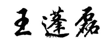 胡问遂王蓬磊行书个性签名怎么写