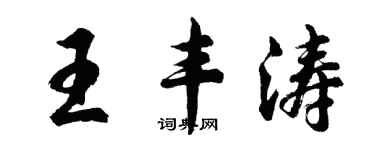 胡问遂王丰涛行书个性签名怎么写