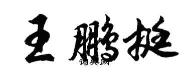 胡问遂王鹏挺行书个性签名怎么写