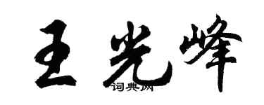 胡问遂王光峰行书个性签名怎么写