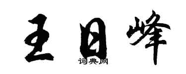 胡问遂王日峰行书个性签名怎么写