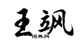 胡问遂王飒行书个性签名怎么写