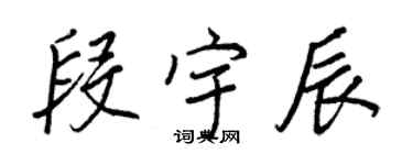 王正良段宇辰行书个性签名怎么写