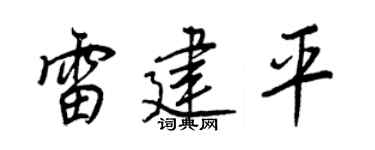 王正良雷建平行书个性签名怎么写