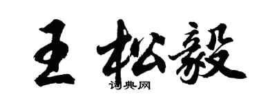 胡问遂王松毅行书个性签名怎么写