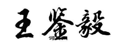 胡问遂王鉴毅行书个性签名怎么写