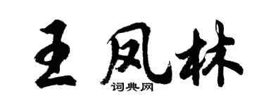 胡问遂王凤林行书个性签名怎么写