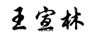 胡问遂王宣林行书个性签名怎么写
