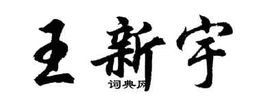 胡问遂王新宇行书个性签名怎么写