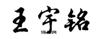 胡问遂王宇铭行书个性签名怎么写