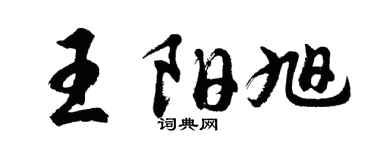 胡问遂王阳旭行书个性签名怎么写