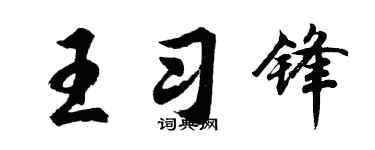 胡问遂王习锋行书个性签名怎么写