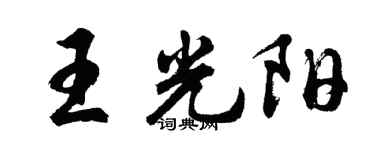 胡问遂王光阳行书个性签名怎么写