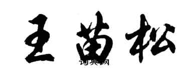 胡问遂王苗松行书个性签名怎么写