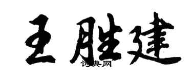 胡问遂王胜建行书个性签名怎么写