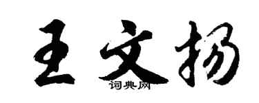 胡问遂王文扬行书个性签名怎么写