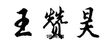 胡问遂王赞昊行书个性签名怎么写