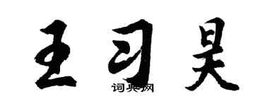 胡问遂王习昊行书个性签名怎么写
