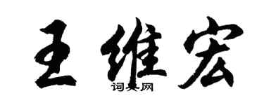 胡问遂王维宏行书个性签名怎么写