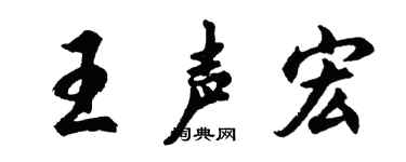 胡问遂王声宏行书个性签名怎么写